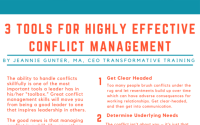 3 Tools for Highly Effective Conflict Management