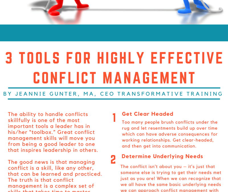 3 Tools for Highly Effective Conflict Management